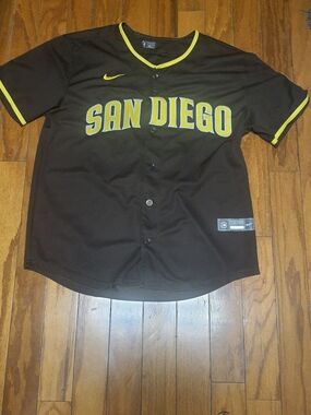 Nike Brown and Yellow San Diego Baseball Jersey